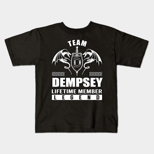 Team DEMPSEY Lifetime Member Legend Kids T-Shirt by Lizeth